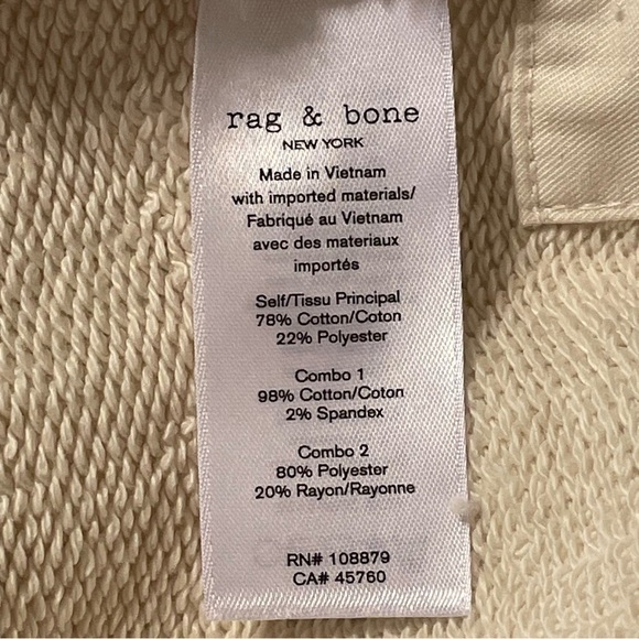 RAG & BONE NWOT Jo Cotton Blend Top in Ivory - Picture 10 of 12